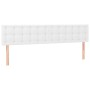 Cabecero con LED cuero sintético blanco 200x5x78/88 cm de vidaXL, Cabeceros y pies de cama - Ref: Foro24-3121721, Precio: 70,...