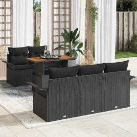 Conjunto de sofá de jardín 6 pcs Negro Poliratán en Sofás de exterior | Comprar online en Foru.es