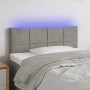 Cabecero con LED de terciopelo gris claro 80x5x78/88 cm de vidaXL, Cabeceros y pies de cama - Ref: Foro24-3121642, Precio: 39...