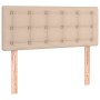 Cabecero con LED cuero sintético color capuchino 100x5x78/88 cm de vidaXL, Cabeceros y pies de cama - Ref: Foro24-3121701, Pr...