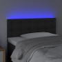 Cabecero con LED cuero sintético negro 100x5x78/88 cm de vidaXL, Cabeceros y pies de cama - Ref: Foro24-3121696, Precio: 38,7...