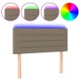 Cabecero con LED de tela gris taupe 100x5x78/88 cm de vidaXL, Cabeceros y pies de cama - Ref: Foro24-3121746, Precio: 38,31 €...