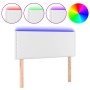 Cabecero con LED cuero sintético blanco 100x5x78/88 cm de vidaXL, Cabeceros y pies de cama - Ref: Foro24-3121557, Precio: 39,...