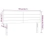 LED-Kopfteil aus blauem Stoff, 144 x 5 x 78/88 cm von vidaXL, Kopf- und Fußteile - Ref: Foro24-3121756, Preis: 63,33 €, Rabat...
