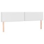 Cabecero con LED cuero sintético blanco 200x5x78/88 cm de vidaXL, Cabeceros y pies de cama - Ref: Foro24-3121581, Precio: 58,...