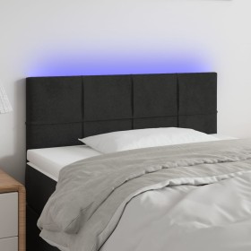 Cabecero con LED de terciopelo negro 100x5x78/88 cm de vidaXL, Cabeceros y pies de cama - Ref: Foro24-3121656, Precio: 47,88 ...