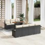 Conjunto de sofá de jardín 8 pcs Negro Poliratán en Sofás de exterior | Comprar online en Foru.es