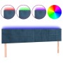 Cabecero con LED de terciopelo azul oscuro 180x5x78/88 cm de vidaXL, Cabeceros y pies de cama - Ref: Foro24-3121676, Precio: ...