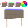 Cabecero con LED de tela gris taupe 100x5x78/88 cm de vidaXL, Cabeceros y pies de cama - Ref: Foro24-3121606, Precio: 45,30 €...