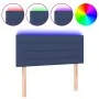 Blue fabric headboard with LED 90x5x78/88 cm by vidaXL, Headboards and footboards - Ref: Foro24-3121740, Price: 57,75 €, Disc...