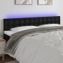 Cabecero con LED cuero sintético negro 200x5x78/88 cm de vidaXL, Cabeceros y pies de cama - Ref: Foro24-3121720, Precio: 58,9...