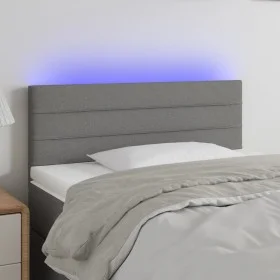 Cabecero con LED de tela gris oscuro 90x5x78/88 cm de vidaXL, Cabeceros y pies de cama - Ref: Foro24-3121735, Precio: 50,46 €...