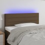 Cabecero con LED de tela marrón oscuro 100x5x78/88 cm de vidaXL, Cabeceros y pies de cama - Ref: Foro24-3121745, Precio: 44,9...