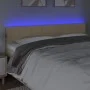 Cream fabric headboard with LED 180x5x78/88 cm by vidaXL, Headboards and footboards - Ref: Foro24-3121631, Price: 70,69 €, Di...