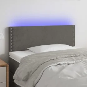 Dunkelgraues Samtkopfteil mit LED 90x5x78/88 cm von vidaXL, Kopf- und Fußteile - Ref: Foro24-3121509, Preis: 41,72 €, Rabatt: %