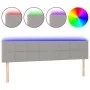 Hellgraues Stoffkopfteil mit LED 180x5x78/88 cm von vidaXL, Kopf- und Fußteile - Ref: Foro24-3121626, Preis: 62,80 €, Rabatt: %