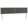 Cabecero con LED de terciopelo gris oscuro 200x5x78/88 cm de vidaXL, Cabeceros y pies de cama - Ref: Foro24-3121539, Precio: ...