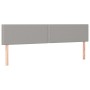 Cabecero con LED de tela gris claro 200x5x78/88 cm de vidaXL, Cabeceros y pies de cama - Ref: Foro24-3121494, Precio: 58,41 €...