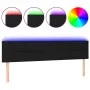 Black fabric headboard with LED 180x5x78/88 cm by vidaXL, Headboards and footboards - Ref: Foro24-3121628, Price: 65,21 €, Di...
