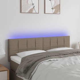 Cabecero con LED de tela gris taupe 144x5x78/88 cm de vidaXL, Cabeceros y pies de cama - Ref: Foro24-3121614, Precio: 53,35 €...