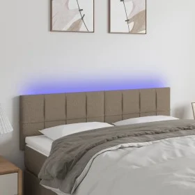 Headboard with LED in taupe gray fabric 144x5x78/88 cm by vidaXL, Headboards and footboards - Ref: Foro24-3121614, Price: 63,...