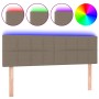 Cabecero con LED de tela gris taupe 144x5x78/88 cm de vidaXL, Cabeceros y pies de cama - Ref: Foro24-3121614, Precio: 53,35 €...