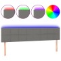 Cabecero con LED de tela gris oscuro 160x5x78/88 cm de vidaXL, Cabeceros y pies de cama - Ref: Foro24-3121619, Precio: 66,65 ...