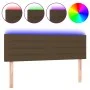 Headboard with LED in dark brown fabric 144x5x78/88 cm by vidaXL, Headboards and footboards - Ref: Foro24-3121753, Price: 64,...