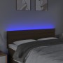 Cabecero con LED de tela marrón oscuro 144x5x78/88 cm de vidaXL, Cabeceros y pies de cama - Ref: Foro24-3121753, Precio: 66,3...