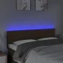 Headboard with LED in dark brown fabric 144x5x78/88 cm by vidaXL, Headboards and footboards - Ref: Foro24-3121753, Price: 64,...