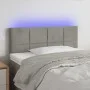 Light gray velvet headboard with LED 100x5x78/88 cm by vidaXL, Headboards and footboards - Ref: Foro24-3121654, Price: 54,05 ...