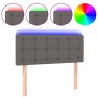 Cabecero con LED cuero sintético gris 80x5x78/88 cm de vidaXL, Cabeceros y pies de cama - Ref: Foro24-3121688, Precio: 49,42 ...