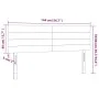 Black fabric headboard with LED 144x5x78/88 cm by vidaXL, Headboards and footboards - Ref: Foro24-3121752, Price: 65,12 €, Di...