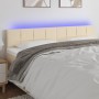 Cabecero con LED de tela color crema 200x5x78/88 cm de vidaXL, Cabeceros y pies de cama - Ref: Foro24-3121639, Precio: 63,32 ...