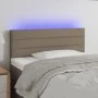 Headboard with LED in taupe gray fabric 90x5x78/88 cm by vidaXL, Headboards and footboards - Ref: Foro24-3121738, Price: 47,6...