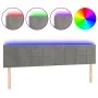 Hellgraues Samtkopfteil mit LED 200x5x78/88 cm von vidaXL, Kopf- und Fußteile - Ref: Foro24-3121678, Preis: 60,73 €, Rabatt: %