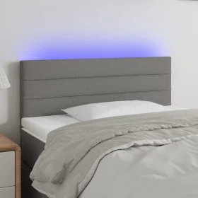 Kopfteil aus dunkelgrauem Stoff mit LED 100x5x78/88 cm von vidaXL, Kopf- und Fußteile - Ref: Foro24-3121743, Preis: 45,81 €, ...