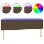 Cabecero con LED de tela marrón oscuro 180x5x78/88 cm de vidaXL, Cabeceros y pies de cama - Ref: Foro24-3121629, Precio: 66,8...