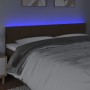 Cabecero con LED de tela marrón oscuro 180x5x78/88 cm de vidaXL, Cabeceros y pies de cama - Ref: Foro24-3121629, Precio: 66,8...