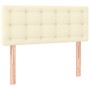 Cabecero con LED cuero sintético color crema 100x5x78/88 cm de vidaXL, Cabeceros y pies de cama - Ref: Foro24-3121698, Precio...