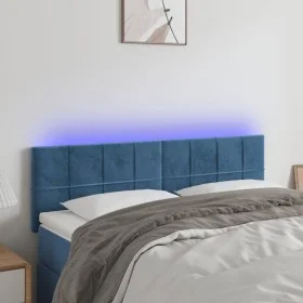 Dark brown velvet LED headboard 144x5x78/88 cm by vidaXL, Headboards and footboards - Ref: Foro24-3121664, Price: 54,98 €, Di...