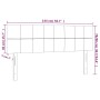 Cabecero con LED de terciopelo marrón oscuro 144x5x78/88 cm de vidaXL, Cabeceros y pies de cama - Ref: Foro24-3121664, Precio...
