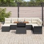 Conjunto de sofá de jardín 9 pcs Negro Poliratán en Sofás de exterior | Comprar online en Foru.es