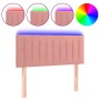 Cabecero con LED de terciopelo rosa 100x5x78/88 cm de vidaXL, Cabeceros y pies de cama - Ref: Foro24-3121897, Precio: 53,87 €...