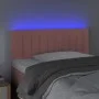 Rosa Samtkopfteil mit LED 100x5x78/88 cm von vidaXL, Kopf- und Fußteile - Ref: Foro24-3121897, Preis: 59,74 €, Rabatt: %