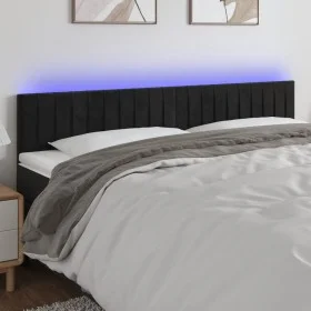 Black velvet headboard with LED 180x5x78/88 cm by vidaXL, Headboards and footboards - Ref: Foro24-3121912, Price: 73,50 €, Di...