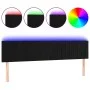 Black velvet headboard with LED 180x5x78/88 cm by vidaXL, Headboards and footboards - Ref: Foro24-3121912, Price: 73,50 €, Di...