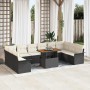 Conjunto de sofá de jardín 11 pcs Negro Poliratán en Sofás de exterior | Comprar online en Foru.es