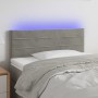 Cabecero con LED de terciopelo gris claro 90x5x78/88 cm de vidaXL, Cabeceros y pies de cama - Ref: Foro24-3121788, Precio: 39...