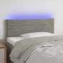 Hellgraues Samtkopfteil mit LED 90x5x78/88 cm von vidaXL, Kopf- und Fußteile - Ref: Foro24-3121788, Preis: 41,58 €, Rabatt: %